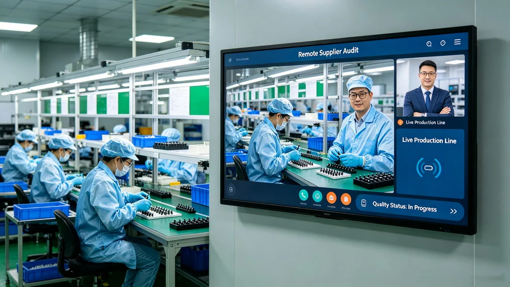 Live factory audit video call